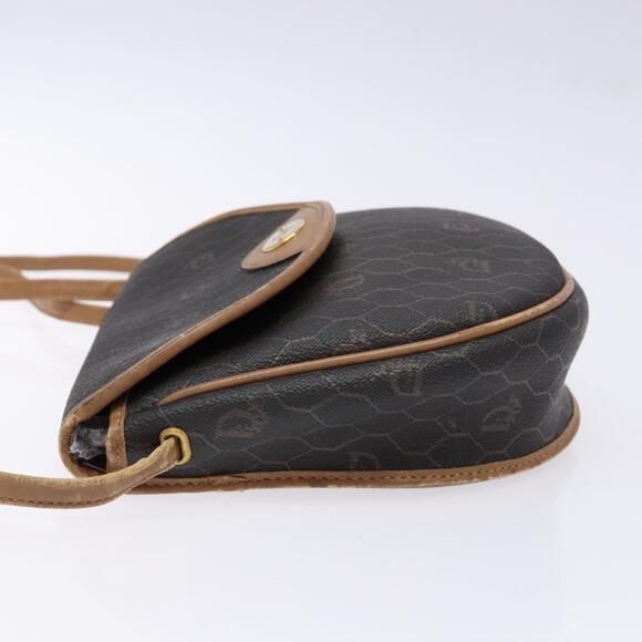 DIOR Honeycomb Canvas Shoulder Bag Pvc Black Gold - Picture 5 of 12